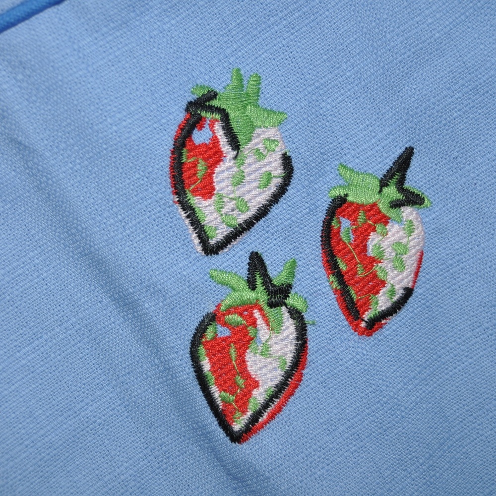 New BODEN Blue Embroidered Fruity Fun Dress [D7] - Picture 6 of 8